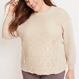 Maurice's Crochet-front Sweatshirt -  XL
